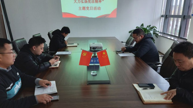 成都公司黨支部開展憲法宣傳日主題黨日活動